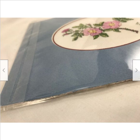 Alberta Wild Rose Finished Cross Stitch Picture Completed 8"x9.75" Mat Size - Picture 3 of 6